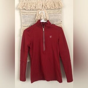 Toni Sailer Skiing Womens Quarter Zip Lightweight Jacket Rhinestone Logo Size 8